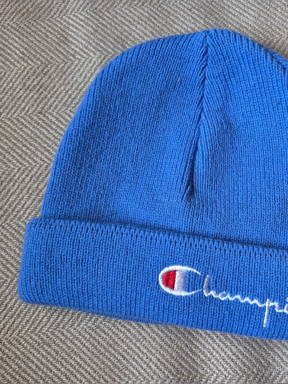 Champion Royal Blue Kids Beanie with Embroidered Logo